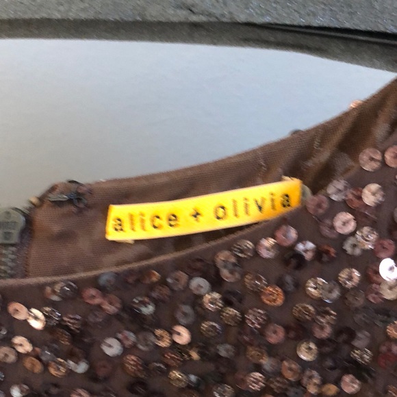 Alice+Olivia women’s size small brown sequin dress - Picture 2 of 4